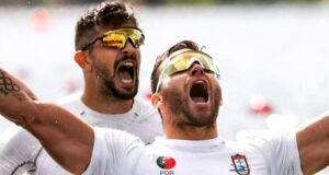 Messias Baptista e João Ribeiro na final de K2 500 m