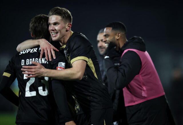 Festa de Gyokeres em Vila do Conde depois de fazer o 3-0; Imagem: Facebook Sporting CP