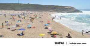 Praia das Maçãs interditada a banhos