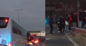 Adeptos do Benfica impedem passagem da comitiva do Real Madrid