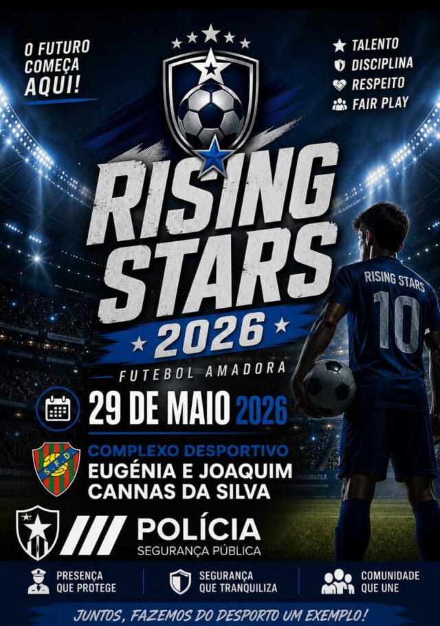Cartaz evento desportivo Rising Stars 2.ª Edição