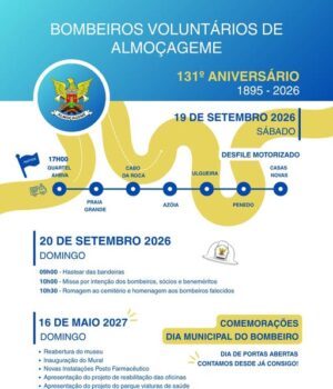 Bombeiros de Almoçageme celebram 131 anos e anunciam Dia Municipal do Bombeiro em 2027
