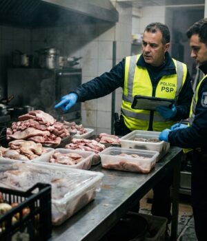 PSP encerra restaurante e apreende 100 kg de comida por riscos para a saúde pública em Sintra