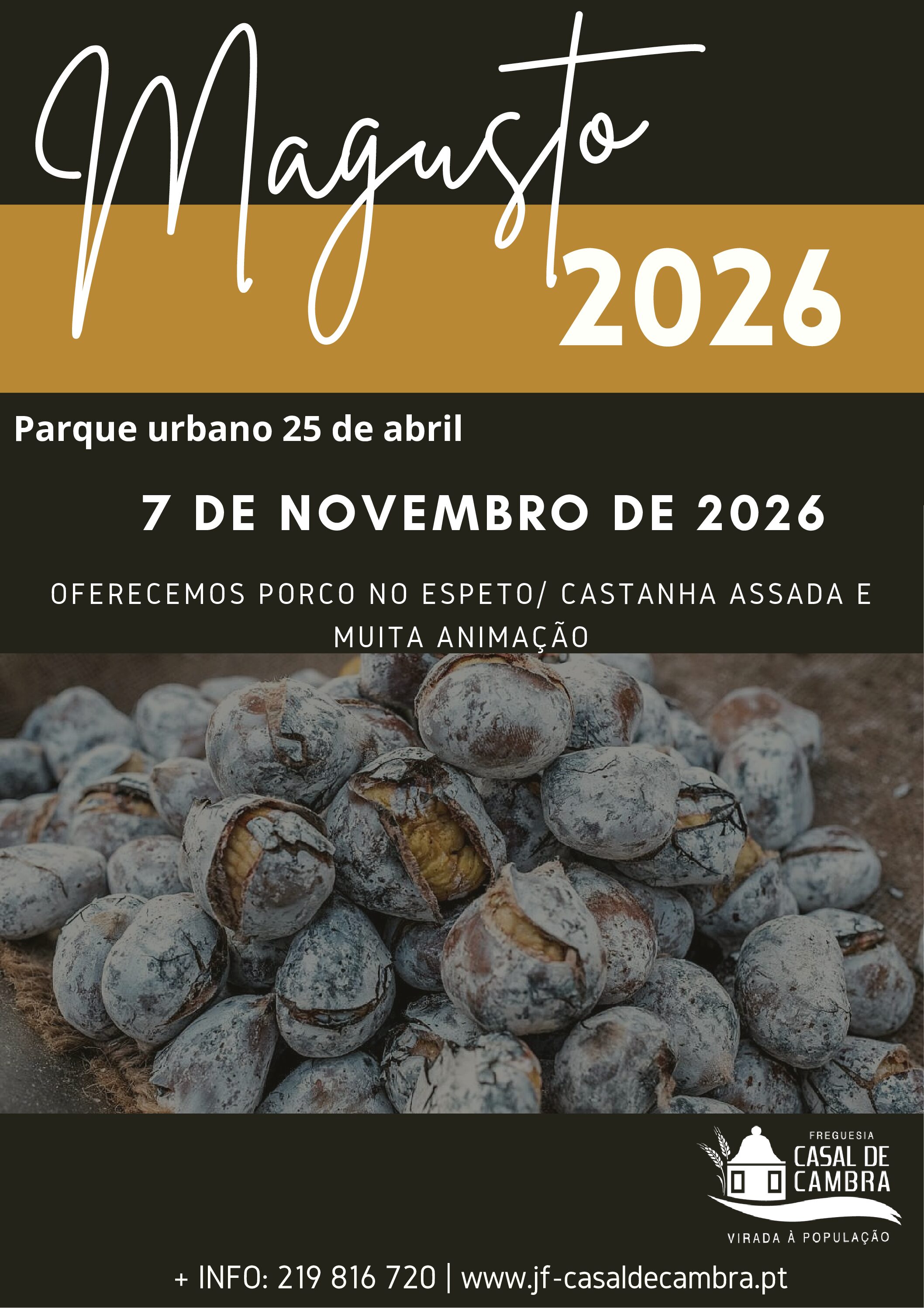 Celebração do Magusto 2026 em Casal de Cambra Promete Animação, Porco no Espeto e Castanhas Assadas